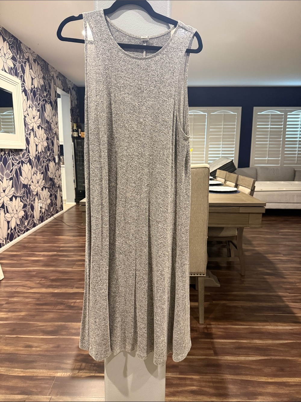 Old Navy | Dresses | Old Navy Sleeveless Gray Knit Swing Dress